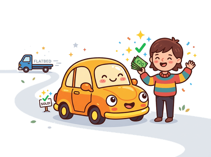 Step 4: Get Paid — Bank transfer on collection in Battersea & Clapham Junction. No waiting, no chasing. The money is yours before we drive away with your old car.